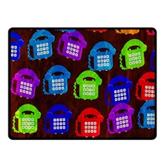 Grunge Telephone Background Pattern Double Sided Fleece Blanket (Small) 