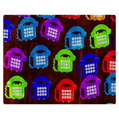 Grunge Telephone Background Pattern Double Sided Flano Blanket (Medium) 