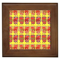 Funny Faces Framed Tiles by Amaryn4rt