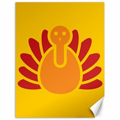 Animals Bird Pet Turkey Red Orange Yellow Canvas 12  X 16  