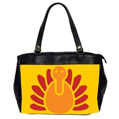 Animals Bird Pet Turkey Red Orange Yellow Office Handbags (2 Sides) 