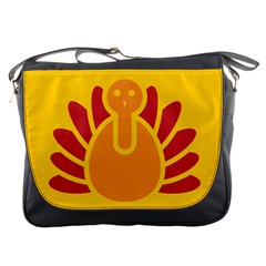 Animals Bird Pet Turkey Red Orange Yellow Messenger Bags