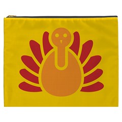 Animals Bird Pet Turkey Red Orange Yellow Cosmetic Bag (xxxl)  by Alisyart