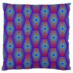 Red Blue Bee Hive Pattern Standard Flano Cushion Case (one Side) by Amaryn4rt