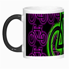 Bike Graphic Neon Colors Pink Purple Green Bicycle Light Morph Mugs by Alisyart