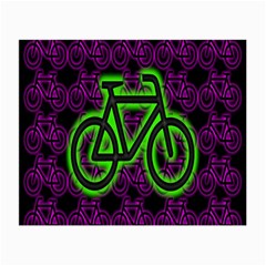 Bike Graphic Neon Colors Pink Purple Green Bicycle Light Small Glasses Cloth (2-side) by Alisyart