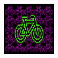 Bike Graphic Neon Colors Pink Purple Green Bicycle Light Medium Glasses Cloth by Alisyart