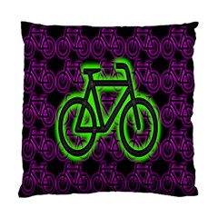 Bike Graphic Neon Colors Pink Purple Green Bicycle Light Standard Cushion Case (two Sides)