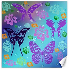 Butterfly Vector Background Canvas 16  X 16   by Amaryn4rt