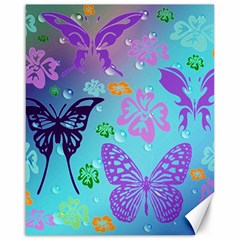 Butterfly Vector Background Canvas 16  x 20  