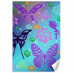 Butterfly Vector Background Canvas 20  X 30   by Amaryn4rt