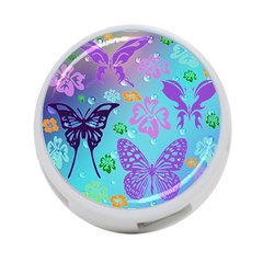 Butterfly Vector Background 4-Port USB Hub (Two Sides) 