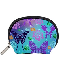 Butterfly Vector Background Accessory Pouches (Small) 