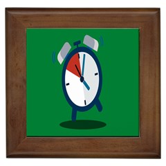 Alarm Clock Weker Time Red Blue Green Framed Tiles