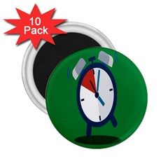 Alarm Clock Weker Time Red Blue Green 2 25  Magnets (10 Pack) 