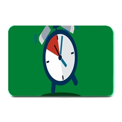 Alarm Clock Weker Time Red Blue Green Plate Mats by Alisyart