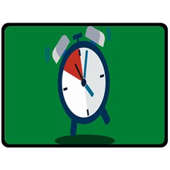 Alarm Clock Weker Time Red Blue Green Fleece Blanket (large)  by Alisyart