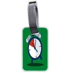 Alarm Clock Weker Time Red Blue Green Luggage Tags (two Sides)