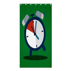 Alarm Clock Weker Time Red Blue Green Shower Curtain 36  X 72  (stall)  by Alisyart