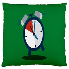 Alarm Clock Weker Time Red Blue Green Large Flano Cushion Case (two Sides) by Alisyart