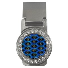 Blue Bee Hive Pattern Money Clips (cz)  by Amaryn4rt