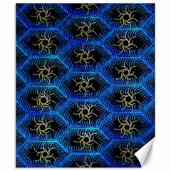 Blue Bee Hive Pattern Canvas 20  X 24   by Amaryn4rt