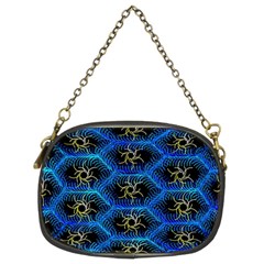 Blue Bee Hive Pattern Chain Purses (two Sides)  by Amaryn4rt