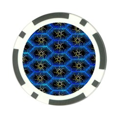 Blue Bee Hive Pattern Poker Chip Card Guard (10 Pack) by Amaryn4rt