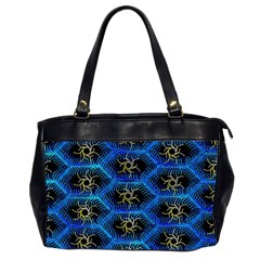 Blue Bee Hive Pattern Office Handbags (2 Sides) 