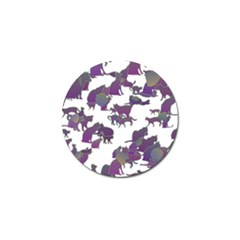 Many Cats Silhouettes Texture Golf Ball Marker by Amaryn4rt