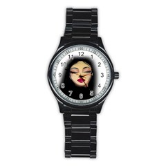 Girl Stainless Steel Round Watch by Valentinaart