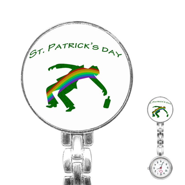 St. Patricks Stainless Steel Nurses Watch