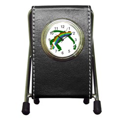 St  Patricks Pen Holder Desk Clocks by Valentinaart