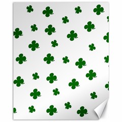 St  Patrick s Clover Pattern Canvas 11  X 14   by Valentinaart