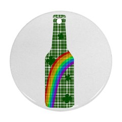 St  Patricks Day - Bottle Round Ornament (two Sides) by Valentinaart