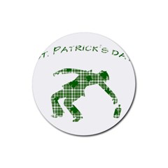 St  Patrick s Day Rubber Coaster (round)  by Valentinaart