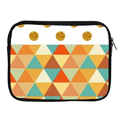 Golden Dots And Triangles Patern Apple Ipad 2/3/4 Zipper Cases by TastefulDesigns