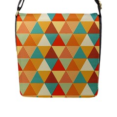 Triangles Pattern  Flap Messenger Bag (l)  by TastefulDesigns