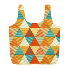 Triangles Pattern  Full Print Recycle Bags (l) 