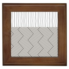 Lines And Stripes Patterns Framed Tiles by TastefulDesigns