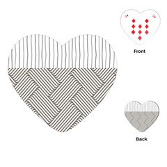 Lines And Stripes Patterns Playing Cards (heart)  by TastefulDesigns