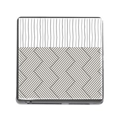 Lines And Stripes Patterns Memory Card Reader (square) by TastefulDesigns