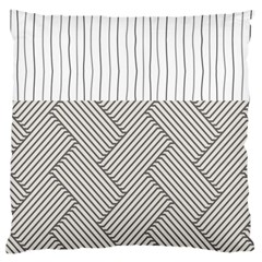 Lines And Stripes Patterns Large Flano Cushion Case (two Sides) by TastefulDesigns