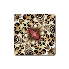 Animal Tissue And Flowers Square Magnet by Amaryn4rt