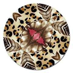 Animal Tissue And Flowers Magnet 5  (round) by Amaryn4rt
