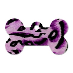 Background Fabric Animal Motifs Lilac Dog Tag Bone (two Sides) by Amaryn4rt