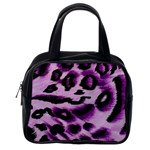 Background Fabric Animal Motifs Lilac Classic Handbags (One Side) Front