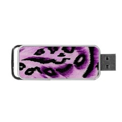 Background Fabric Animal Motifs Lilac Portable Usb Flash (one Side)