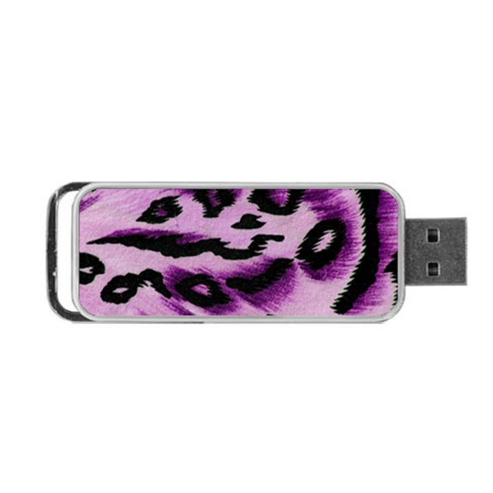 Background Fabric Animal Motifs Lilac Portable USB Flash (One Side)