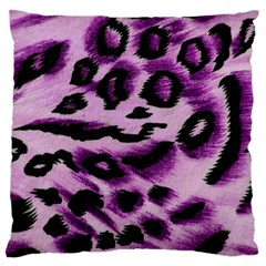 Background Fabric Animal Motifs Lilac Standard Flano Cushion Case (two Sides) by Amaryn4rt